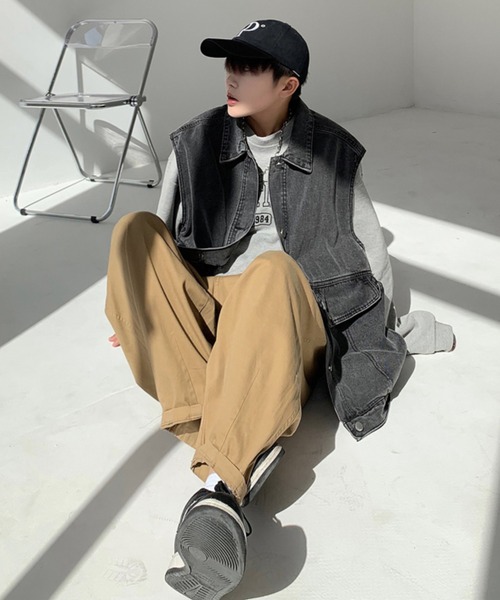 MGV(エムジーヴィー)の「ビッグシルエットデニムベスト(ベスト・メンズ・ブラック/ブルー・LARGE/X-LARGE/MEDIUM)」の14枚目の写真