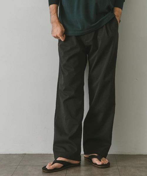 URBAN RESEARCH DOORS（アーバンリサーチドアーズ）の「Anti-wrinkle リネントラウザー（その他パンツ・メンズ・ベージュ/ブラック/グリーン・MEDIUM/LARGE）」の2枚目の写真