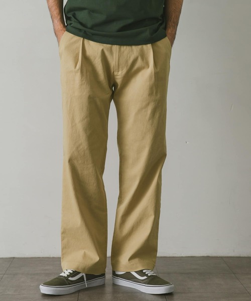 URBAN RESEARCH DOORS（アーバンリサーチドアーズ）の「Anti-wrinkle リネントラウザー（その他パンツ・メンズ・ベージュ/ブラック/グリーン・MEDIUM/LARGE）」の4枚目の写真