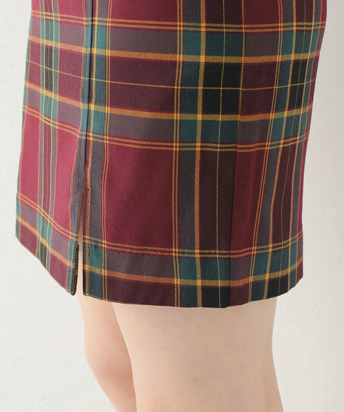 Oriens JOURNAL STANDARD（オリエンス ジャーナルスタンダード）の「【"GOOD GIRL” / グッドガール】Check Mini Skirt / チェックミニスカート（スカート・レディース・ライトグリーン/ボルドー・SMALL/MEDIUM）」の7枚目の写真