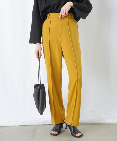 LUCA/LADY LUCK LUCA（ルカ/レディラックルカ）の「【美脚効果】LC/LLL センターシームパンツ / センタープレスカラースラックス（スラックス・レディース・ブラック/パープル/マスタード・36(S)/38(M)）」の3枚目の写真