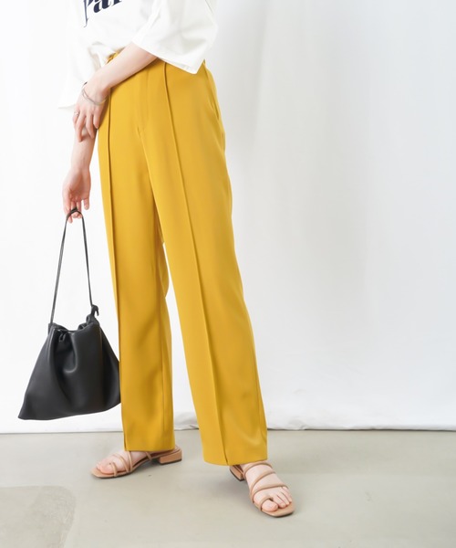 LUCA/LADY LUCK LUCA（ルカ/レディラックルカ）の「【美脚効果】LC/LLL センターシームパンツ / センタープレスカラースラックス（スラックス・レディース・ブラック/パープル/マスタード・36(S)/38(M)）」の15枚目の写真