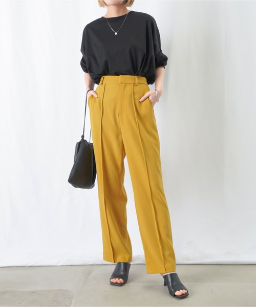 LUCA/LADY LUCK LUCA（ルカ/レディラックルカ）の「【美脚効果】LC/LLL センターシームパンツ / センタープレスカラースラックス（スラックス・レディース・ブラック/パープル/マスタード・36(S)/38(M)）」の13枚目の写真