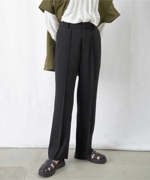 LUCA/LADY LUCK LUCA（ルカ/レディラックルカ）の「【美脚効果】LC/LLL センターシームパンツ / センタープレスカラースラックス（スラックス・レディース・ブラック/パープル/マスタード・36(S)/38(M)）」の4枚目の写真