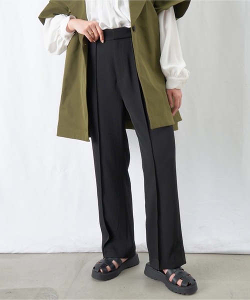 LUCA/LADY LUCK LUCA（ルカ/レディラックルカ）の「【美脚効果】LC/LLL センターシームパンツ / センタープレスカラースラックス（スラックス・レディース・ブラック/パープル/マスタード・36(S)/38(M)）」の5枚目の写真