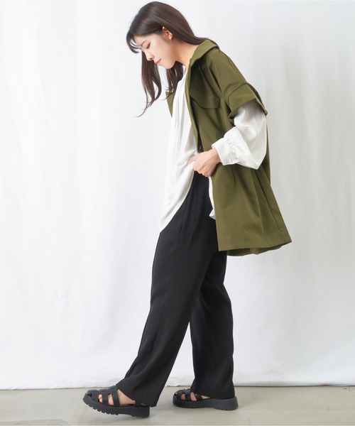 LUCA/LADY LUCK LUCA（ルカ/レディラックルカ）の「【美脚効果】LC/LLL センターシームパンツ / センタープレスカラースラックス（スラックス・レディース・ブラック/パープル/マスタード・36(S)/38(M)）」の8枚目の写真