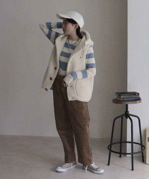 GEVACO（ゲバコ）の「【GEVACO/ゲバコ】メルトンキャップ（キャップ・レディース・チャコールグレー/ネイビー/ブラウン/レッド/オフホワイト・FREE）」の10枚目の写真