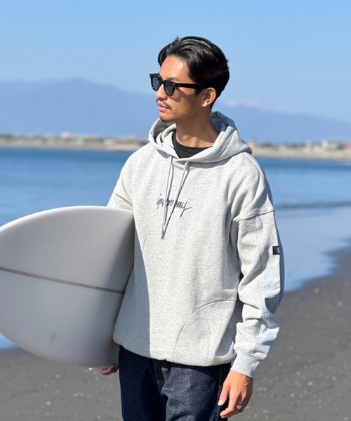 IPD（アイピーディー）の「【IPD】OG ELBOW PATCH HOODIE（スウェット・メンズ・オレンジ/ヘザーグレー/ブラック・MEDIUM/LARGE/X-LARGE）」の3枚目の写真