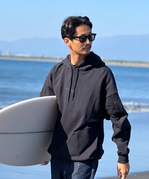 IPD（アイピーディー）の「【IPD】OG ELBOW PATCH HOODIE（スウェット・メンズ・オレンジ/ヘザーグレー/ブラック・MEDIUM/LARGE/X-LARGE）」の1枚目の写真