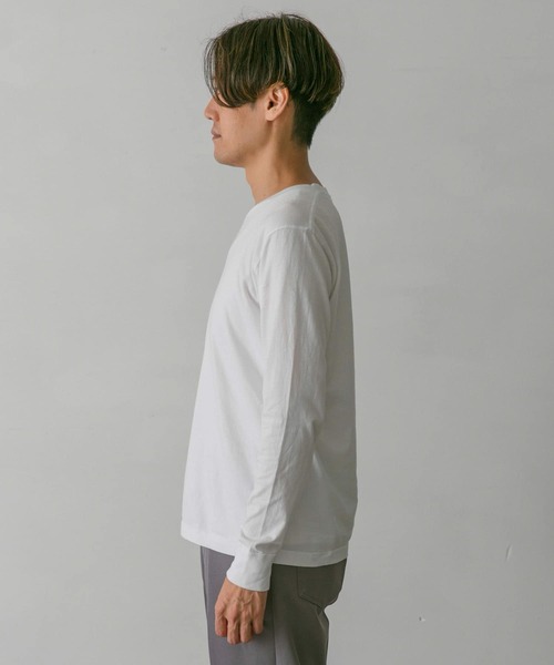 HANES（ヘインズ）の「『別注』Hanes×DOORS　2P Japan Fit LONG-SLEEVE T-SHIRTS（Tシャツ/カットソー・メンズ・ホワイト・MEDIUM/LARGE/X-LARGE）」の7枚目の写真