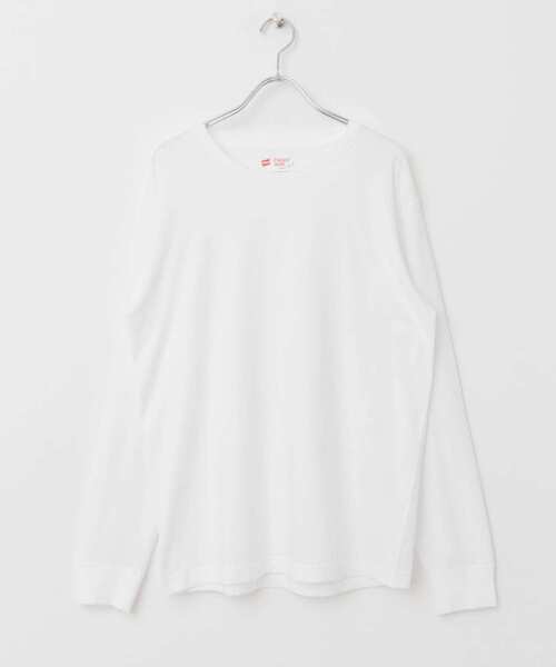 HANES（ヘインズ）の「『別注』Hanes×DOORS　2P Japan Fit LONG-SLEEVE T-SHIRTS（Tシャツ/カットソー・メンズ・ホワイト・MEDIUM/LARGE/X-LARGE）」の15枚目の写真