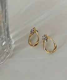 prose verse | ラインストーンフープピアス(ピアス（両耳用）)