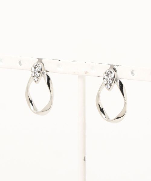 prose verse（プロズヴェール）の「ラインストーンフープピアス（ピアス（両耳用）・レディース・シルバー/ゴールド・ﾌﾘ-）」の6枚目の写真