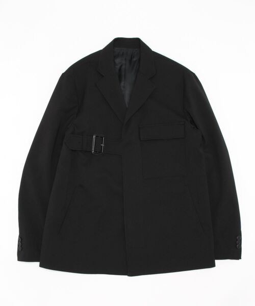 MR.GENTLEMAN（ミスタージェントルマン）の「【MISTERGENTLEMAN】BELTED TAYLORED JACKET（テーラードジャケット・メンズ・ブラック/ブラウン・M/L）」の2枚目の写真