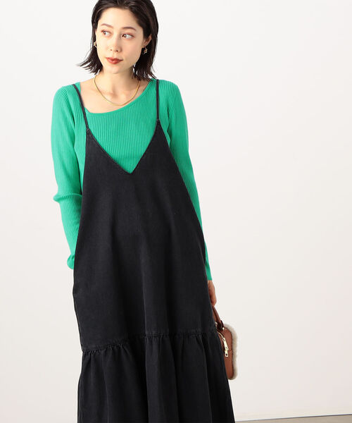 Rie Miller(リエミラー)の「《手洗い可能》ルナセルワイドリブアシメトリーネックプルオーバーニット(ニット/セーター・レディース・チャコールグレー/ピンク/グリーン/キナリ・38)」の4枚目の写真