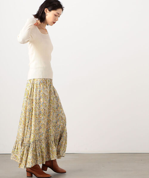 Rie Miller(リエミラー)の「《手洗い可能》ルナセルワイドリブアシメトリーネックプルオーバーニット(ニット/セーター・レディース・チャコールグレー/ピンク/グリーン/キナリ・38)」の6枚目の写真