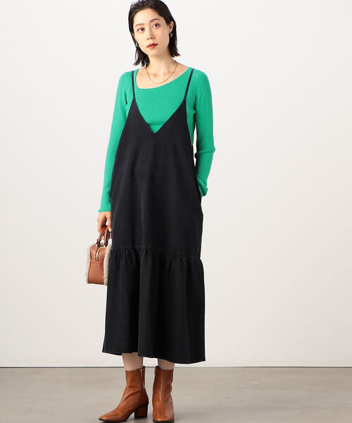 Rie Miller(リエミラー)の「《手洗い可能》ルナセルワイドリブアシメトリーネックプルオーバーニット(ニット/セーター・レディース・チャコールグレー/ピンク/グリーン/キナリ・38)」の12枚目の写真