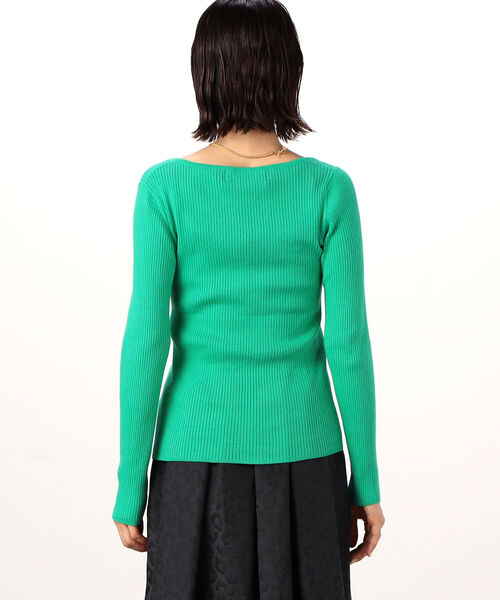 Rie Miller(リエミラー)の「《手洗い可能》ルナセルワイドリブアシメトリーネックプルオーバーニット(ニット/セーター・レディース・チャコールグレー/ピンク/グリーン/キナリ・38)」の17枚目の写真