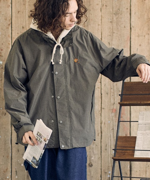 UN-FILLED(アンフィルド)の「mj8914-Gerbera one point stitched stand Jacket スタンドジャケット(ブルゾン・メンズ・ブラック/オリーブ・S/M/L/XL)」の4枚目の写真