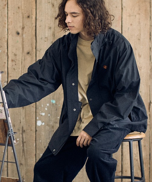 UN-FILLED(アンフィルド)の「mj8914-Gerbera one point stitched stand Jacket スタンドジャケット(ブルゾン・メンズ・ブラック/オリーブ・S/M/L/XL)」の11枚目の写真