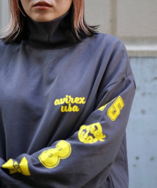 AVIREX（アヴィレックス）の「≪WEB&DEPOT限定≫SWEAT SLEEVE PRINT PULLOVER/ スウェットスリーブプリントプルオーバー（スウェット・レディース・ホワイト/チャコールグレー・FREE）」の17枚目の写真