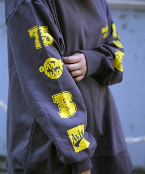 AVIREX（アヴィレックス）の「≪WEB&DEPOT限定≫SWEAT SLEEVE PRINT PULLOVER/ スウェットスリーブプリントプルオーバー（スウェット・レディース・ホワイト/チャコールグレー・FREE）」の19枚目の写真