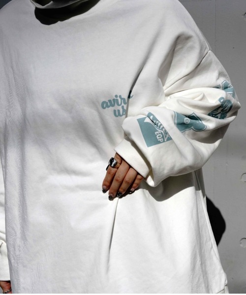 AVIREX（アヴィレックス）の「≪WEB&DEPOT限定≫SWEAT SLEEVE PRINT PULLOVER/ スウェットスリーブプリントプルオーバー（スウェット・レディース・ホワイト/チャコールグレー・FREE）」の13枚目の写真