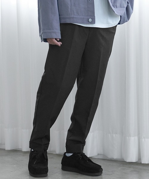 セール】テーパードパンツ 暖か/裏起毛 きれいめシルエット スラックス