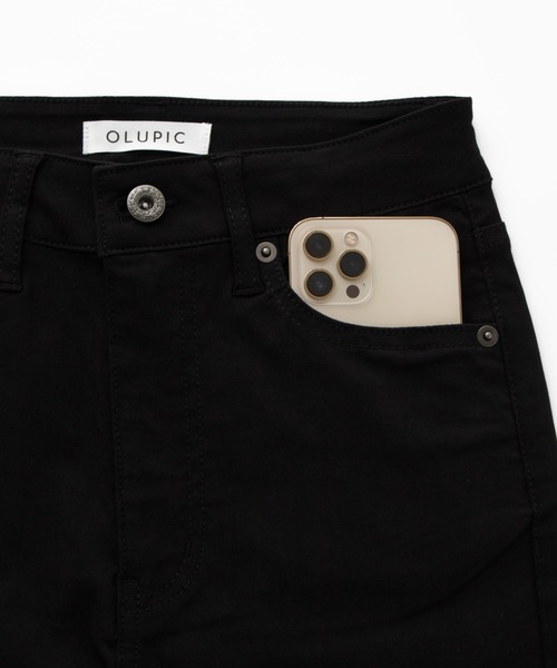 OLUPIC(オルピック)の「OLUPIC/【WEB限定】ハイウエストツイルフレアパンツ(デニムパンツ・レディース・ブラック・SMALL/MEDIUM/LARGE)」の10枚目の写真