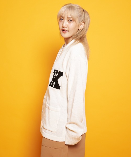 JACKROSE（ジャックローズ）の「JE-CRS0-ニットVカーデスタジャン（カーディガン/ボレロ・メンズ・ブラック/アイボリー/グリーン・M/L）」の4枚目の写真