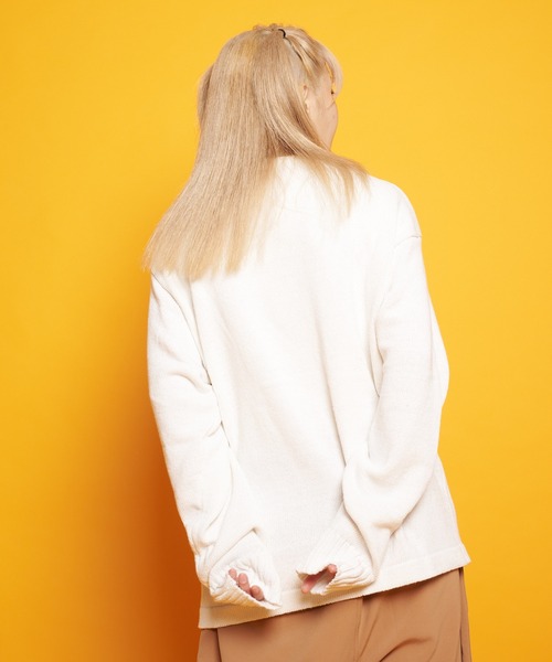 JACKROSE（ジャックローズ）の「JE-CRS0-ニットVカーデスタジャン（カーディガン/ボレロ・メンズ・ブラック/アイボリー/グリーン・M/L）」の21枚目の写真