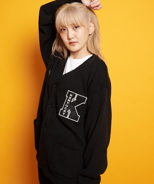 JACKROSE（ジャックローズ）の「JE-CRS0-ニットVカーデスタジャン（カーディガン/ボレロ・メンズ・ブラック/アイボリー/グリーン・M/L）」の9枚目の写真