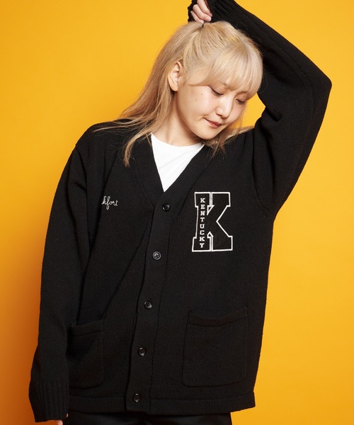 JACKROSE（ジャックローズ）の「JE-CRS0-ニットVカーデスタジャン（カーディガン/ボレロ・メンズ・ブラック/アイボリー/グリーン・M/L）」の18枚目の写真