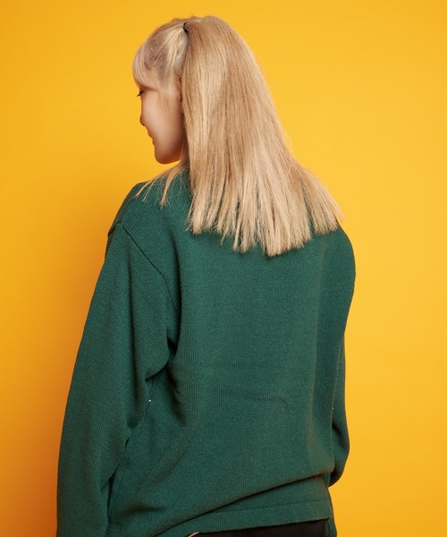 JACKROSE（ジャックローズ）の「JE-CRS0-ニットVカーデスタジャン（カーディガン/ボレロ・メンズ・ブラック/アイボリー/グリーン・M/L）」の7枚目の写真