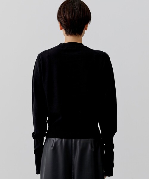 city（シティ）の「【CITY】ファインウールロングスリーブニット[洗える]（ニット/セーター・レディース・ブラック/オレンジ/ブルー・FREE）」の10枚目の写真