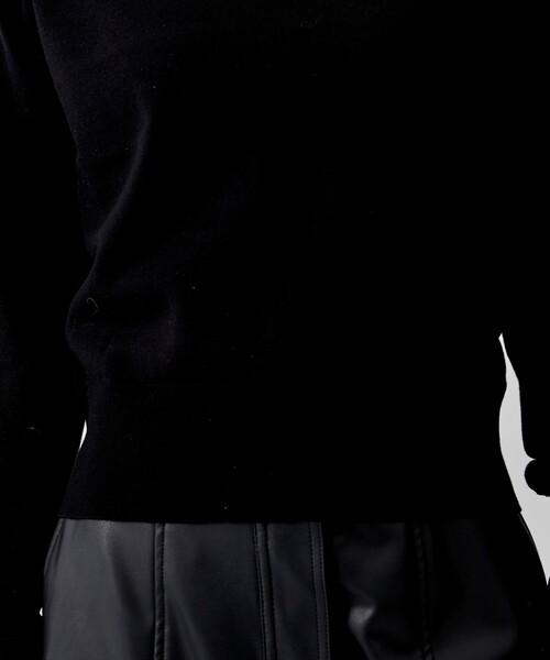 city（シティ）の「【CITY】ファインウールロングスリーブニット[洗える]（ニット/セーター・レディース・ブラック/オレンジ/ブルー・FREE）」の19枚目の写真