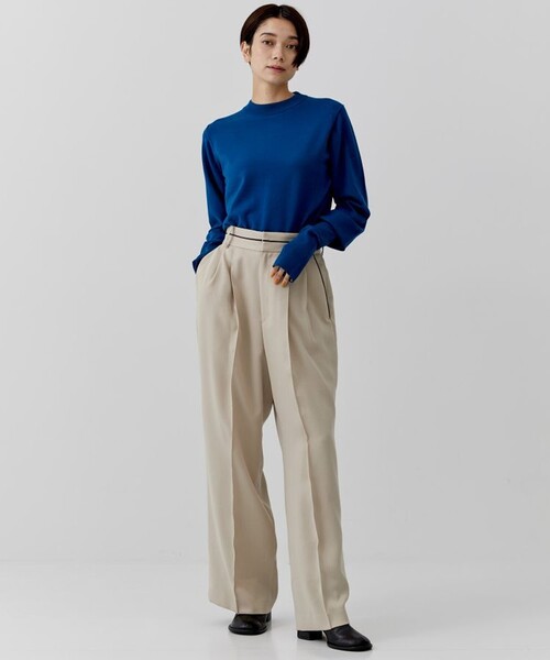 city（シティ）の「【CITY】ファインウールロングスリーブニット[洗える]（ニット/セーター・レディース・ブラック/オレンジ/ブルー・FREE）」の16枚目の写真