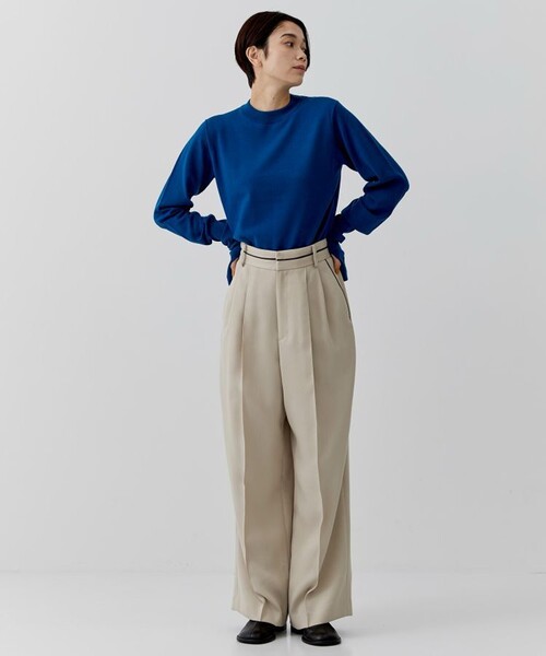 city（シティ）の「【CITY】ファインウールロングスリーブニット[洗える]（ニット/セーター・レディース・ブラック/オレンジ/ブルー・FREE）」の11枚目の写真