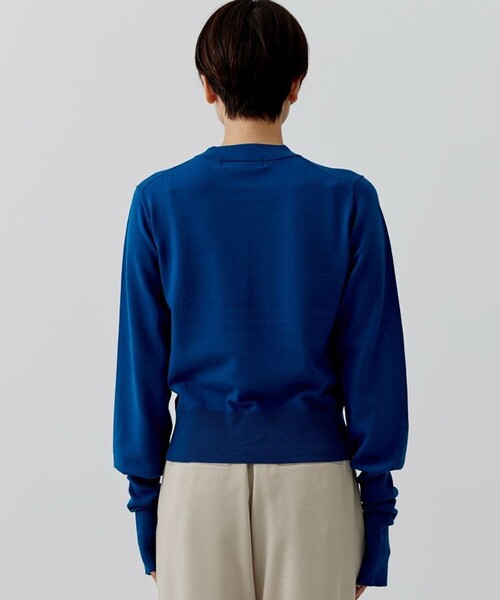 city（シティ）の「【CITY】ファインウールロングスリーブニット[洗える]（ニット/セーター・レディース・ブラック/オレンジ/ブルー・FREE）」の5枚目の写真