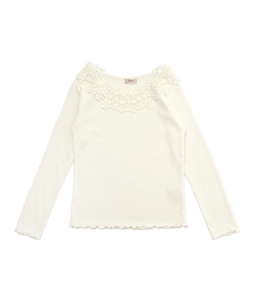 flower（フラワー）の「ブルーミングトップ（Tシャツ/カットソー・レディース・ベージュ/ホワイト・FREE）」の6枚目の写真