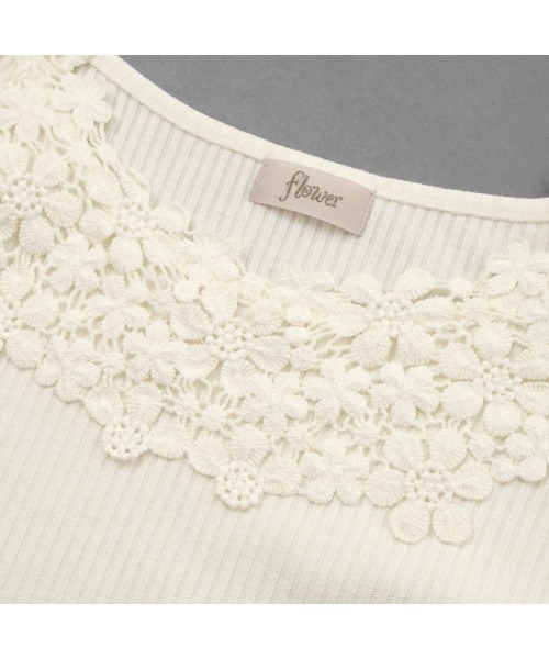 flower（フラワー）の「ブルーミングトップ（Tシャツ/カットソー・レディース・ベージュ/ホワイト・FREE）」の11枚目の写真