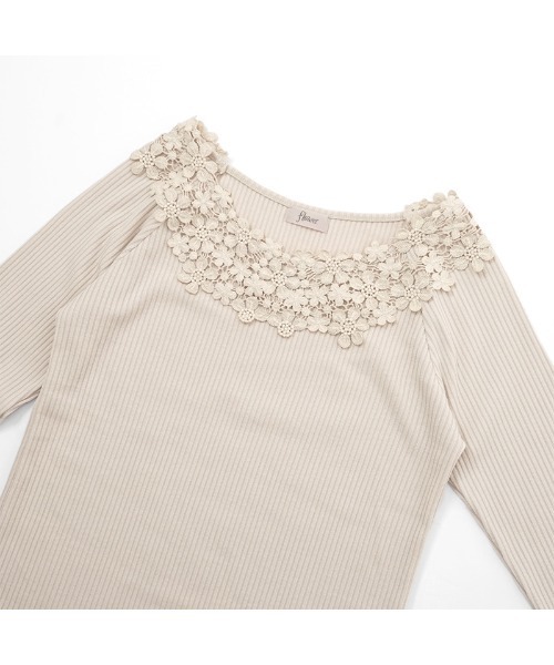 flower（フラワー）の「ブルーミングトップ（Tシャツ/カットソー・レディース・ベージュ/ホワイト・FREE）」の15枚目の写真