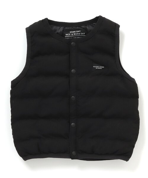 BREEZE（ブリーズ）の「【洗濯機でお洗濯OK】インナーキルトベスト_ウォッシャブル（ダウンベスト・キッズ・ベージュ/ブラック・110/90/100/120/130/80/140）」の10枚目の写真