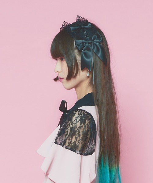 WEGO(ウィゴー)の「WEGO/【一部店限定】ダブルリボン付きヘッドドレス(カチューシャ・レディース・ホワイト/ブラック・FREE)」の5枚目の写真