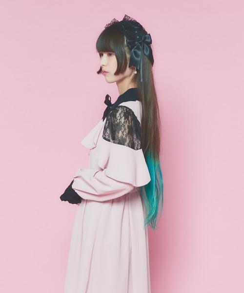 WEGO(ウィゴー)の「WEGO/【一部店限定】ダブルリボン付きヘッドドレス(カチューシャ・レディース・ホワイト/ブラック・FREE)」の3枚目の写真