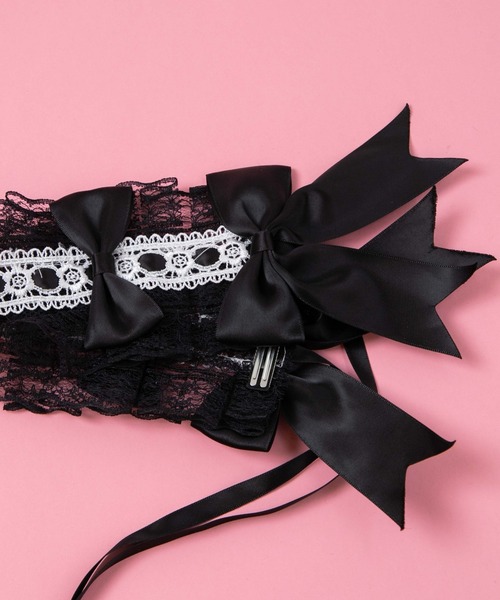 WEGO(ウィゴー)の「WEGO/【一部店限定】ダブルリボン付きヘッドドレス(カチューシャ・レディース・ホワイト/ブラック・FREE)」の9枚目の写真