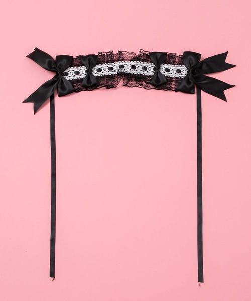 WEGO(ウィゴー)の「WEGO/【一部店限定】ダブルリボン付きヘッドドレス(カチューシャ・レディース・ホワイト/ブラック・FREE)」の6枚目の写真