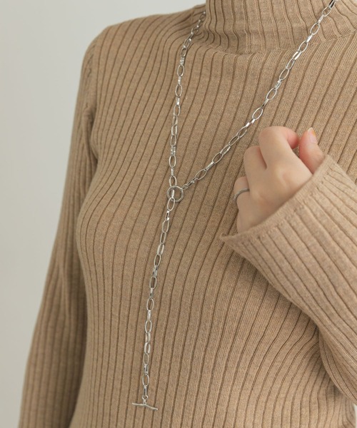 F by ROSSO（エフバイロッソ）の「F by ROSSO　ロングチェーンマルチネックレス（ネックレス・レディース・ゴールド/シルバー・-）」の3枚目の写真