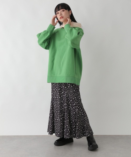 LOWRYS FARM（ローリーズファーム）の「キリカエガラフレアスカート　174392（スカート・レディース・アイボリー/ブラウン/ブラック・FREE）」の14枚目の写真