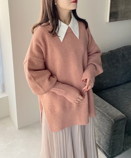 mysty woman(ミスティウーマン)の「パールボタンBIGシャツ 176163(シャツ/ブラウス・レディース・ブラック/オフホワイト・FREE)」の14枚目の写真